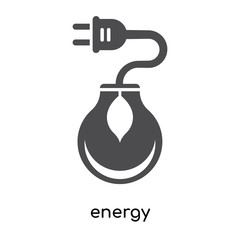 Green energy icon vector sign and symbol isolated on white background, Green energy logo concept