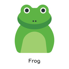 Frog icon vector sign and symbol isolated on white background, Frog logo concept