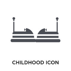 Obraz premium Childhood icon vector sign and symbol isolated on white background, Childhood logo concept