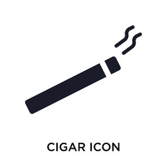 Cigar icon vector sign and symbol isolated on white background, Cigar logo concept