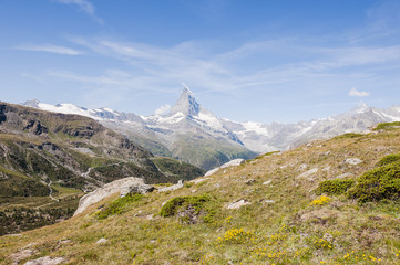 Zermatt, Wallis, Matterhorn, Alpen, Zmuttgletscher, Blauherd, Sunnegga, Furi, Zmutt, Riffelalp,...