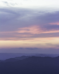 Fototapeta na wymiar Mountain Ranges at Sunset