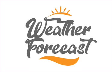 weather forecast black hand writing word text typography design logo icon