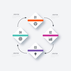 Vector illustration infographics four options