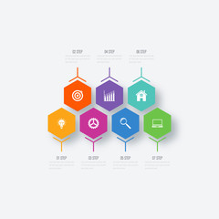 Vector illustration infographics 7 options