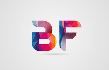 Fototapeta premium alphabet letter bf b f logo combination design