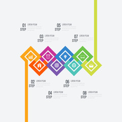Vector illustration infographics 8 options