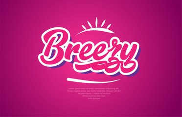 breezy word text typography pink design icon