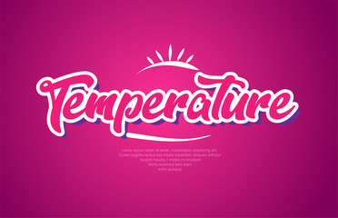 temperature word text typography pink design icon