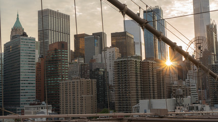 Sunset at Brooklyn Bridge