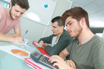 students at a finances class