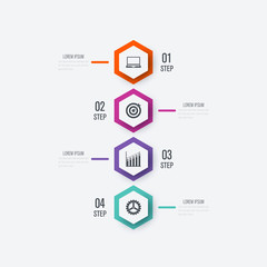 Vector illustration infographics four options