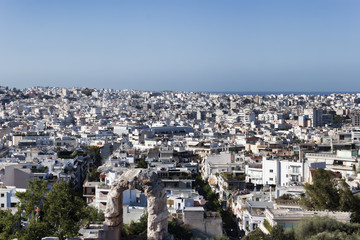 Fototapeta na wymiar Panoramic view from the Acropolis of Athens