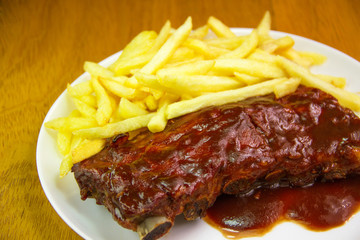 rib with potatoes