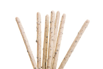 biscuit stick in chocolate isolated
