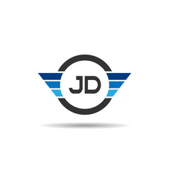 Initial Letter JD Logo Template Design