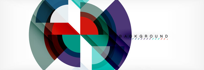 Obraz premium Vector circular geometric abstract background