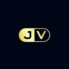 Initial Letter JV Logo Template Design