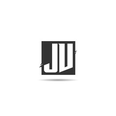 Initial Letter JV Logo Template Design