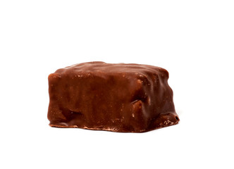 chocolate candy isolated on white background. delicious truffle. Delicious chocolate pralines isolated