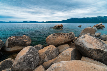 Fototapeta na wymiar Sand Harbor Beach Lake Tahoe Nevada State Park