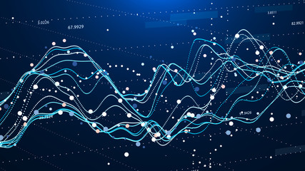 Stock market chart. Business Graph. Investment graph. Abstract financial chart. 3D rendering.