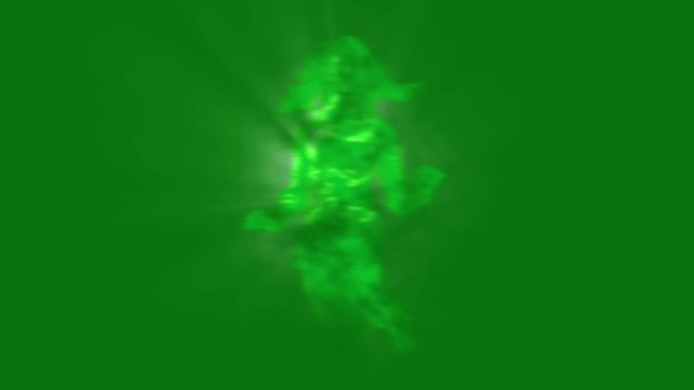 Woman Ghost Divinity Mod 2 Green Screen 3D Rendering Animation