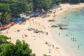 Beautiful beach from top view in Phuket