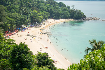 Beautiful beach from top view in Phuket