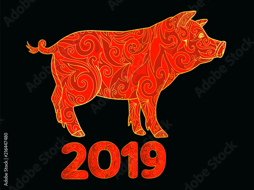 Happy New Year 2019 Chinese Lunar Calendar New Year Of The Pig