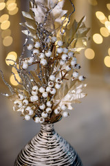New Year's decor with beaty  design and lights