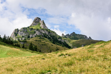 Obraz premium Mountain Landscape. Picturesque rocky peaks in Ciucas Mountain Range, Romania. 