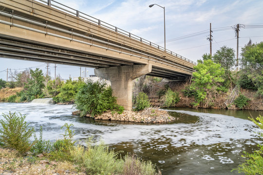 Denver sewer covering river with foam