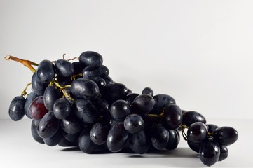 bunch of grapes isolated on white background 