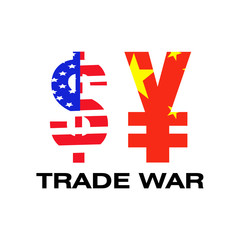 Fototapeta premium Trade War Background
