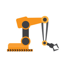 Isolated industrial robot arm icon