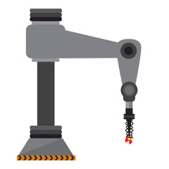Isolated industrial robot arm icon