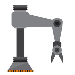 Isolated industrial robot arm icon