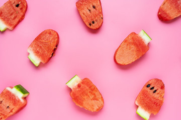 Top view of watermelon slices