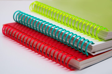 Beautiful bright multi-colored pads on a white background