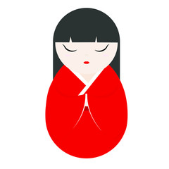 Cute geisha character