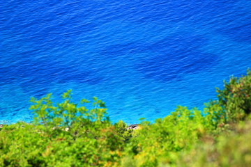 Fototapeta na wymiar Blue and green, sea and land