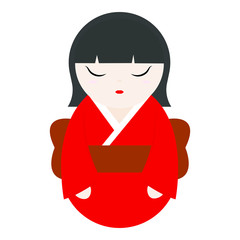 Cute geisha character