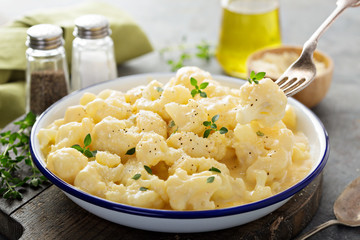 Cauliflower with cheese sauce