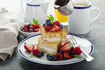 Baked french toast with cream cheese filling
