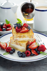 Baked french toast with cream cheese filling