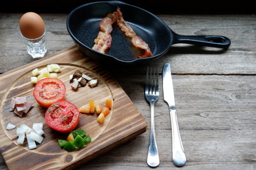 preparing food for breakfast