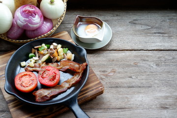 preparing ingredient food in the morning