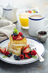 Baked french toast with cream cheese filling