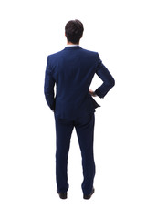 Young businessman isolated on white background 